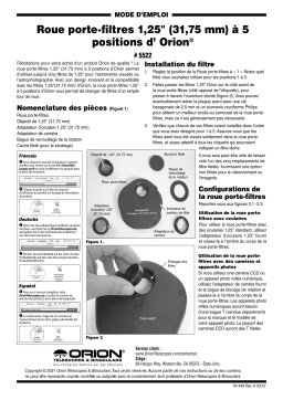 Orion 05522 5-Position 1.25" Filter Wheel Manuel utilisateur