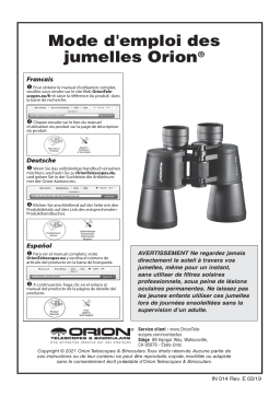 Orion 09332 Scenix 7x50 Binoculars Manuel utilisateur