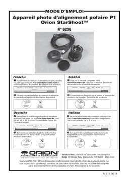 Orion 20098 StarShoot P1 Polar Alignment Camera - Atlas/II/Pro/SVP Manuel utilisateur