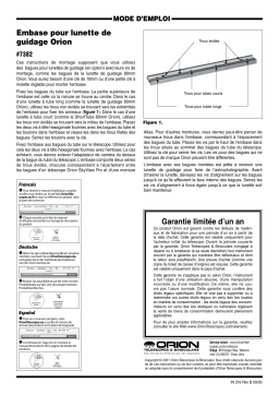 Orion 07382 Guide Scope Ring Mounting Bar Manuel utilisateur
