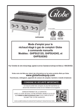 Globe GHPSU424G Gas Cooking Manuel du propriétaire