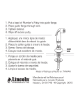 Lincoln Products 111146 Acrylic Handle Kit Installation manuel