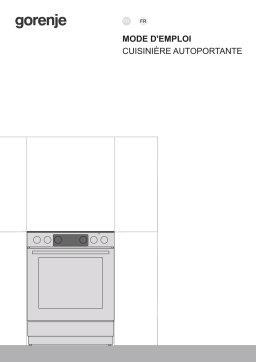 Gorenje FR514D-AEJ42 Cuisinière électrique GECS5C70XA Une information important