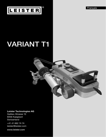 Leister Variant T1 Overlap Mode d'emploi | Fixfr