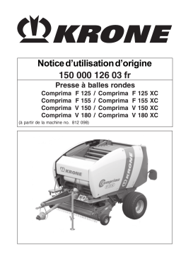 Krone BA Comprima F125/F155/V150/V180 (XC) Mode d'emploi