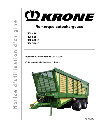 Krone BA TX 460, TX 560 (D) Mode d'emploi | Fixfr