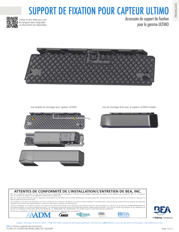 BEA ULTIMO MOUNTING BRACKET Mode d'emploi | Fixfr