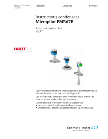 Endres+Hauser Micropilot FMR67B Manuel utilisateur | Fixfr