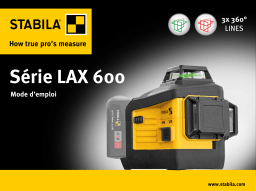 Stabila LAX 600 G Point et ligne laser Manuel utilisateur