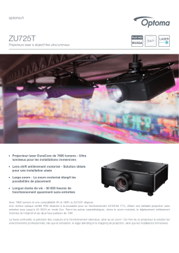 Optoma ZU725T Ultra bright professional installation laser projector Manuel du propriétaire