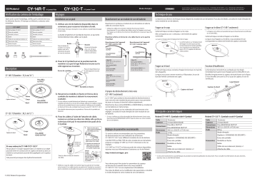 CY-12C-T | Roland CY-14R-T V-Cymbal Ride Manuel du propriétaire | Fixfr