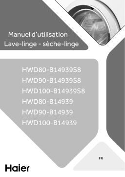 Haier HWD80-B14939S8 Washer Dryer Manuel utilisateur