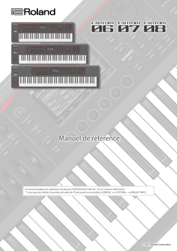 Roland FANTOM-08 Clavier synthétiseur Manuel utilisateur