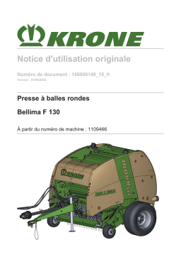 Krone BA Bellima F 130 Mode d'emploi