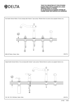 Delta Faucet RP37775 Victorian Extension Kit for Delta 2255 and 2256 Series Kitchen Faucets Installation manuel