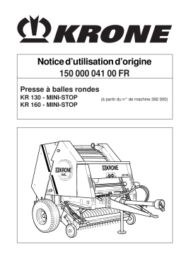 Krone BA KR 130, KR 160 Mode d'emploi