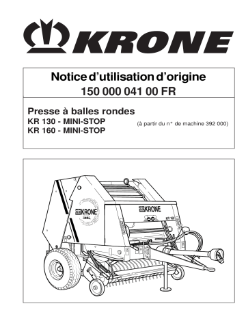Krone BA KR 130, KR 160 Mode d'emploi | Fixfr