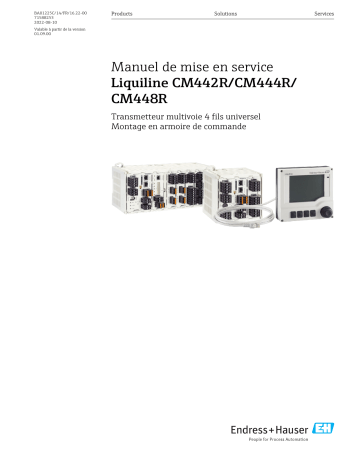 Endres+Hauser Liquiline CM442R/CM444R/CM448R Mode d'emploi | Fixfr