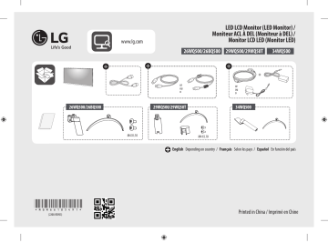 26WQ500-B | LG 29WQ50T-B Guide d'installation | Fixfr