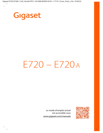 Gigaset E720 Mode d'emploi | Fixfr