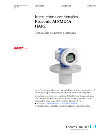 Endres+Hauser Prosonic M FMU44 HART Manuel utilisateur | Fixfr