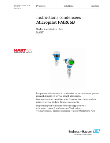 Endres+Hauser Micropilot FMR66B Manuel utilisateur | Fixfr