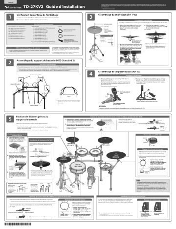 TD-27KV2 | Roland TD-17KV2 V-Drums Guide d'installation | Fixfr