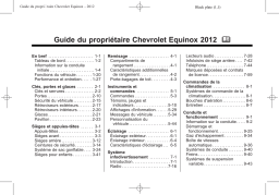 Chevrolet Equinox 2012 Mode d'emploi