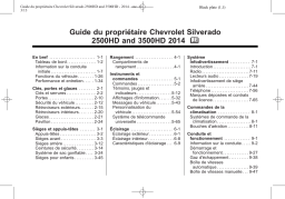 Chevrolet Silverado HD 2014 Mode d'emploi