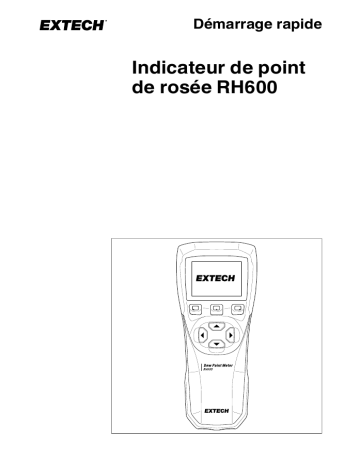 Extech Instruments RH600 Dew Point Meter Manuel utilisateur | Fixfr