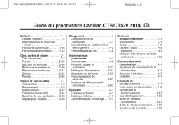 Cadillac Cts 2014 Mode d'emploi