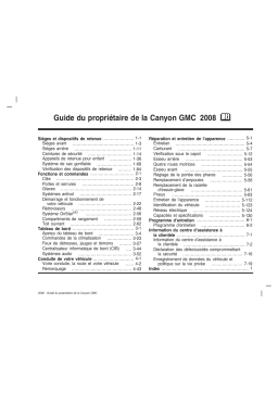 GMC Canyon 2008 Mode d'emploi