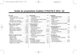 Cadillac CTS 2012 Mode d'emploi