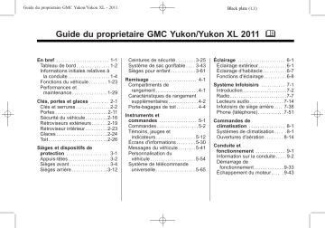 Yukon 2011 | GMC Yukon XL 2011 Mode d'emploi | Fixfr