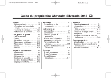 Silverado HD 2012 | Chevrolet Silverado LD 2012 Mode d'emploi | Fixfr
