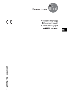 IFM II5913 Inductive analog sensor Guide d'installation