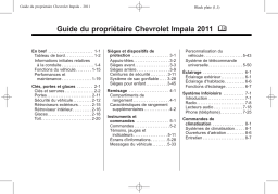 Chevrolet Impala 2011 Mode d'emploi