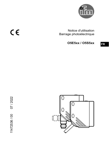 IFM O5E503 Through-beam sensor receiver Mode d'emploi | Fixfr