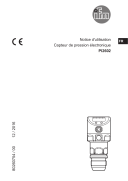 IFM PI2602 Flush pressure sensor Mode d'emploi