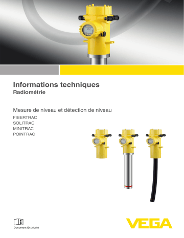 FIBERTRAC 31 | SOLITRAC 31 | Vega MINITRAC 31 Radiometric sensor for density measurement Information produit | Fixfr