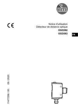 IFM OGD582 Photoelectric distance sensor Mode d'emploi