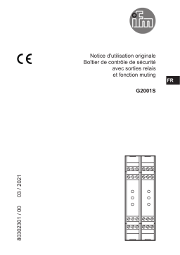 IFM G2001S Safety relay Mode d'emploi