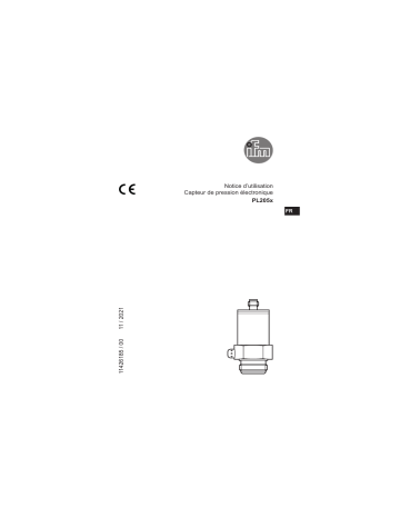 IFM PL2058 Flush pressure transmitter Mode d'emploi | Fixfr