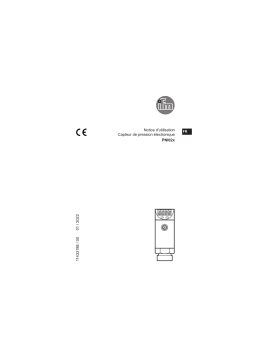 IFM PNI023 Pressure sensor Mode d'emploi