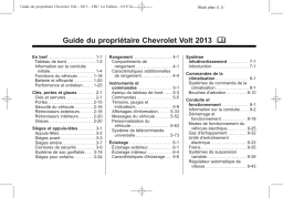 Chevrolet Volt 2013 Mode d'emploi