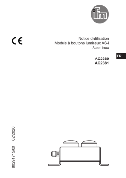 IFM AC2380 AS-Interface illuminated pushbutton module Mode d'emploi