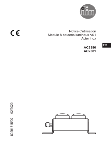 AC2381 | IFM AC2380 AS-Interface illuminated pushbutton module Mode d'emploi | Fixfr