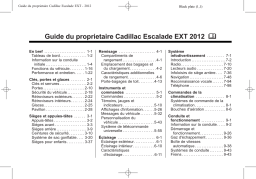 Cadillac ESCALADE 2012 Mode d'emploi