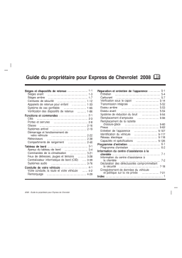 Chevrolet Express 2008 Mode d'emploi