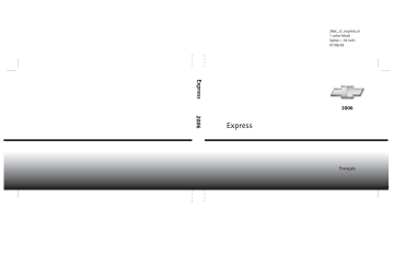 Chevrolet Express 2006 Mode d'emploi | Fixfr